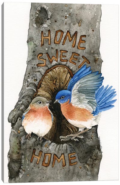 Home Sweet Home Canvas Art Print - Lakehouse Décor
