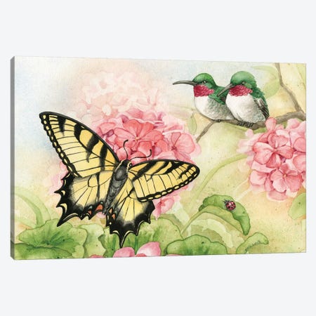 Humingbird Garden I Canvas Print #TLZ46} by Tracy Lizotte Canvas Artwork