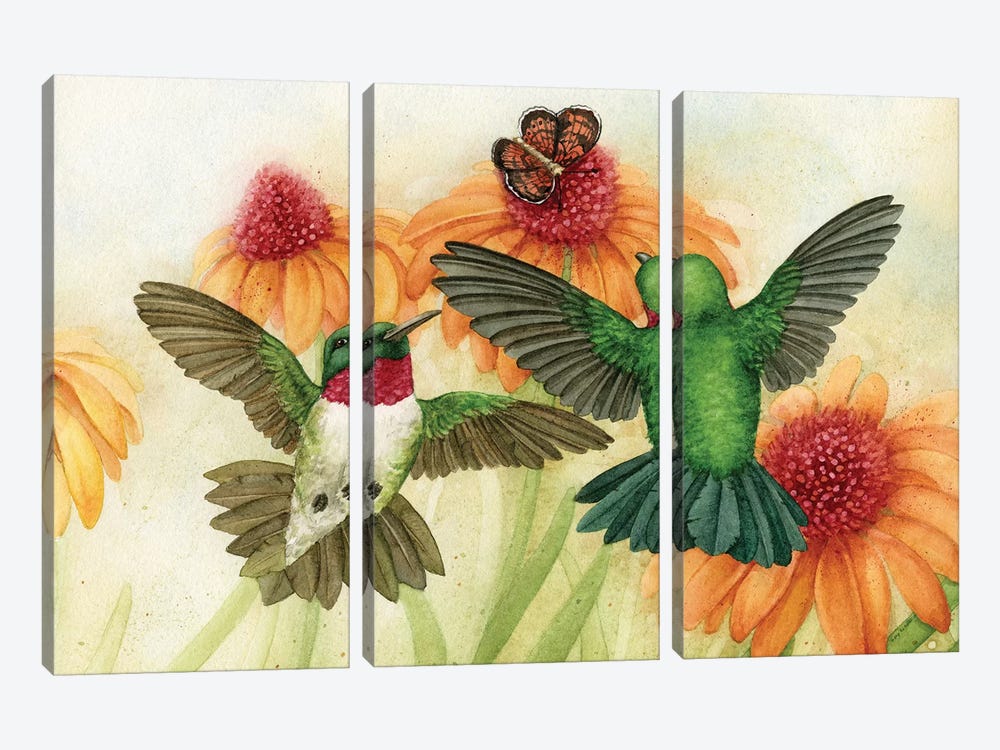 Humingbird Garden II by Tracy Lizotte 3-piece Canvas Art Print