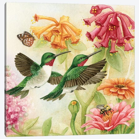 Humingbird Garden III Canvas Print #TLZ48} by Tracy Lizotte Canvas Art Print