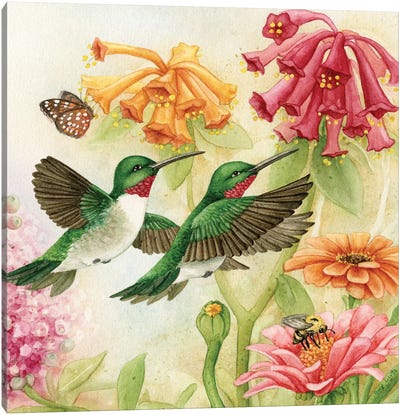 Humingbird Garden III Canvas Art Print - Tracy Lizotte