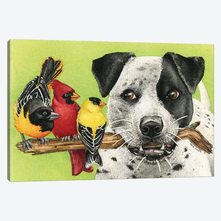 Lets Play Fetch Canvas Print #TLZ51} by Tracy Lizotte Canvas Art