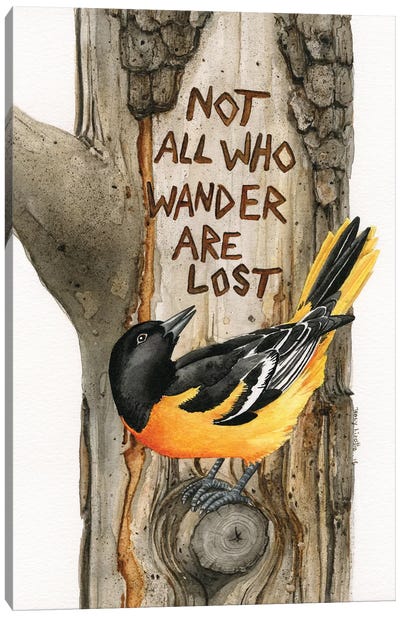 Not All Who Wander Are Lost Canvas Art Print - Lakehouse Décor