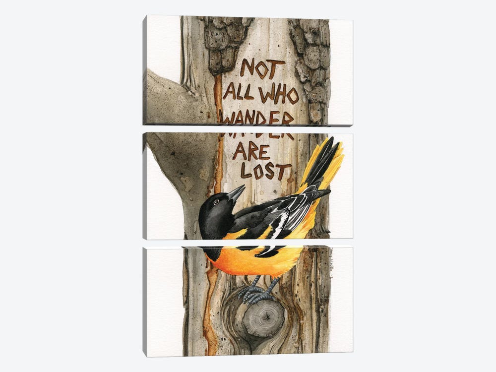 Not All Who Wander Are Lost 3-piece Canvas Print