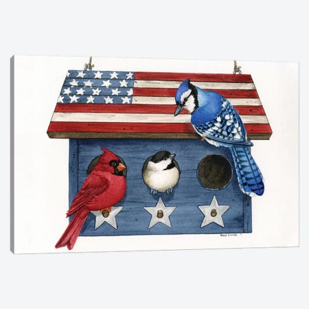Patriotic Living Canvas Print #TLZ59} by Tracy Lizotte Canvas Wall Art
