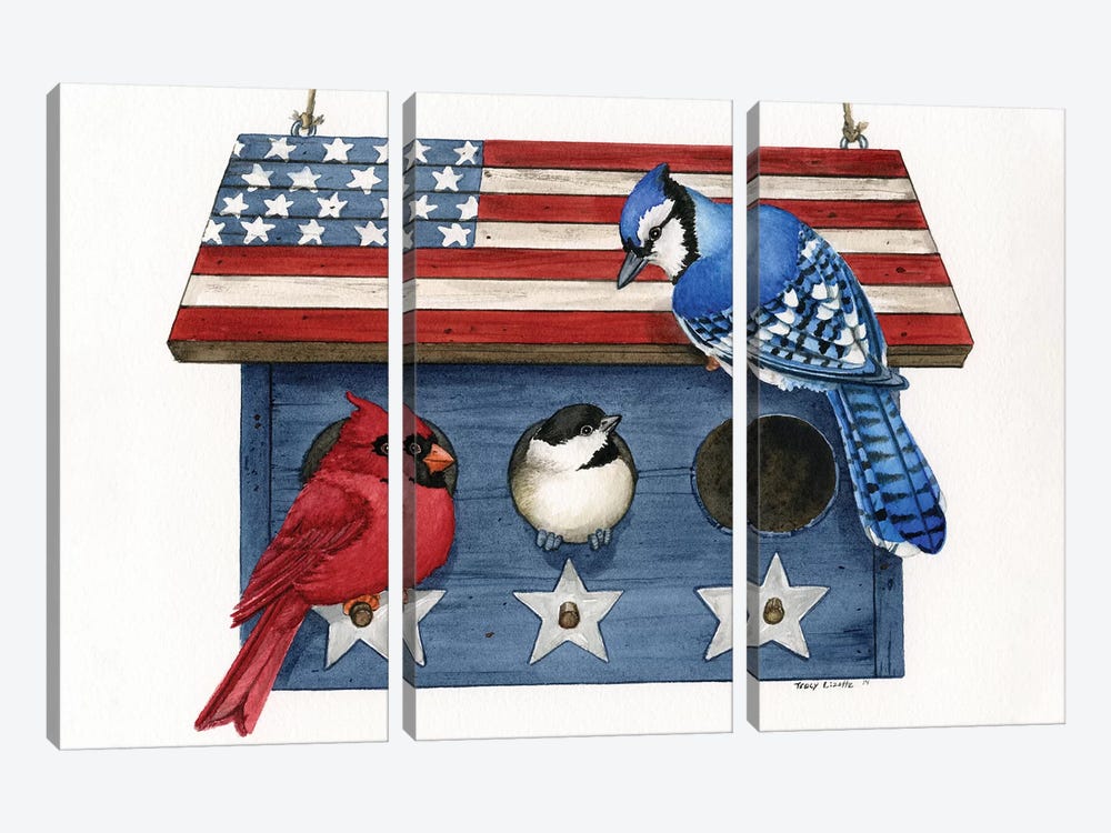 Patriotic Living by Tracy Lizotte 3-piece Canvas Art