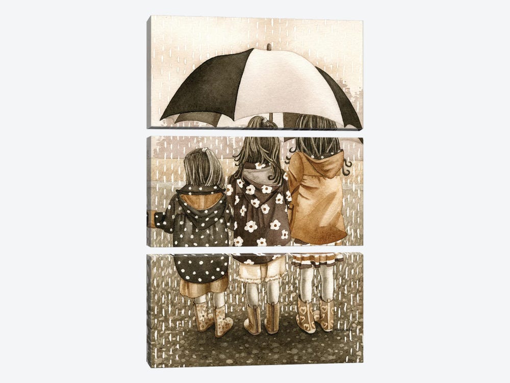 Rainy Day by Tracy Lizotte 3-piece Canvas Art Print