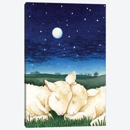 Sleeping Lambs Canvas Print #TLZ70} by Tracy Lizotte Canvas Artwork