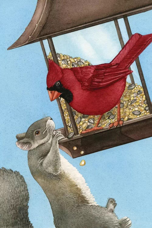 Squirrel Dilemma by Tracy Lizotte wall art