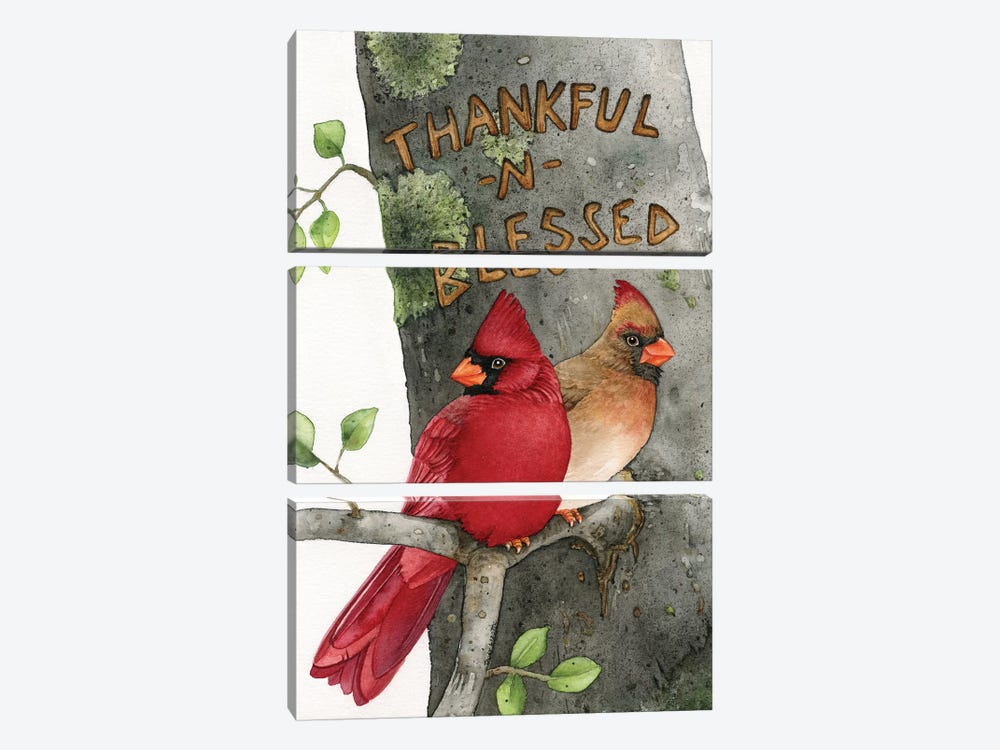 Thankful N Blessed by Tracy Lizotte 3-piece Canvas Print