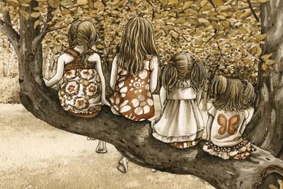 The Tree Climbers by Tracy Lizotte framed wall art