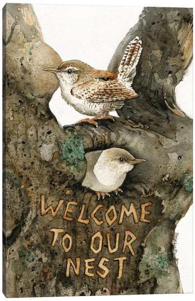 Welcome To Our Nest Canvas Art Print - Nests