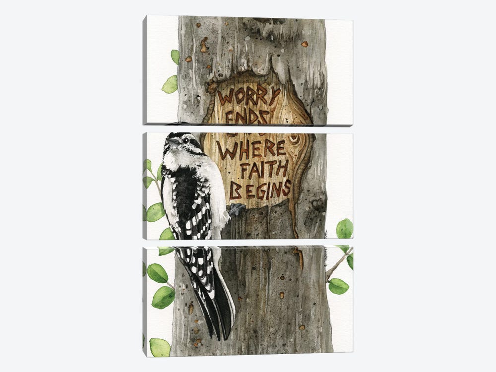 Worry Ends Where Faith Begins by Tracy Lizotte 3-piece Canvas Art