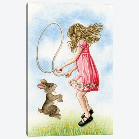Jumping Rope Canvas Print #TLZ97} by Tracy Lizotte Art Print
