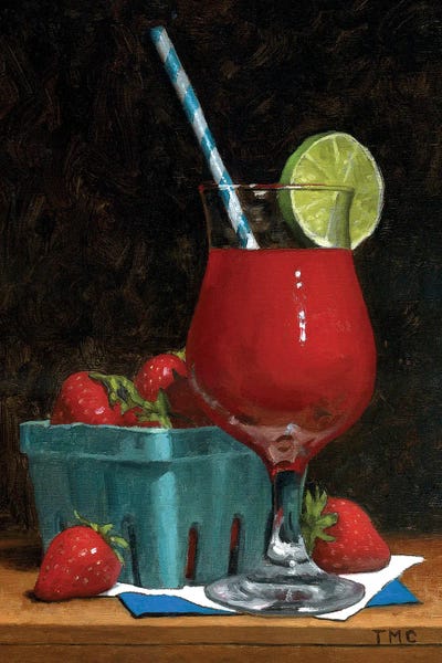 Strawberry Daquiri by Todd M. Casey framed wall art