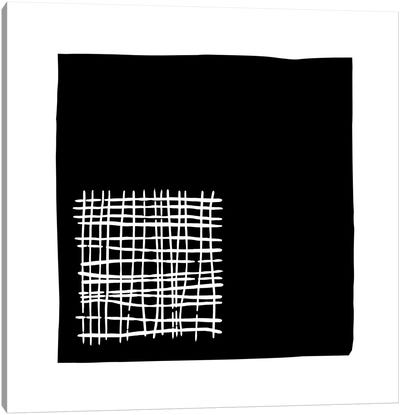 Black+White Gallery Wall IV Canvas Art Print - Linear Abstract Art