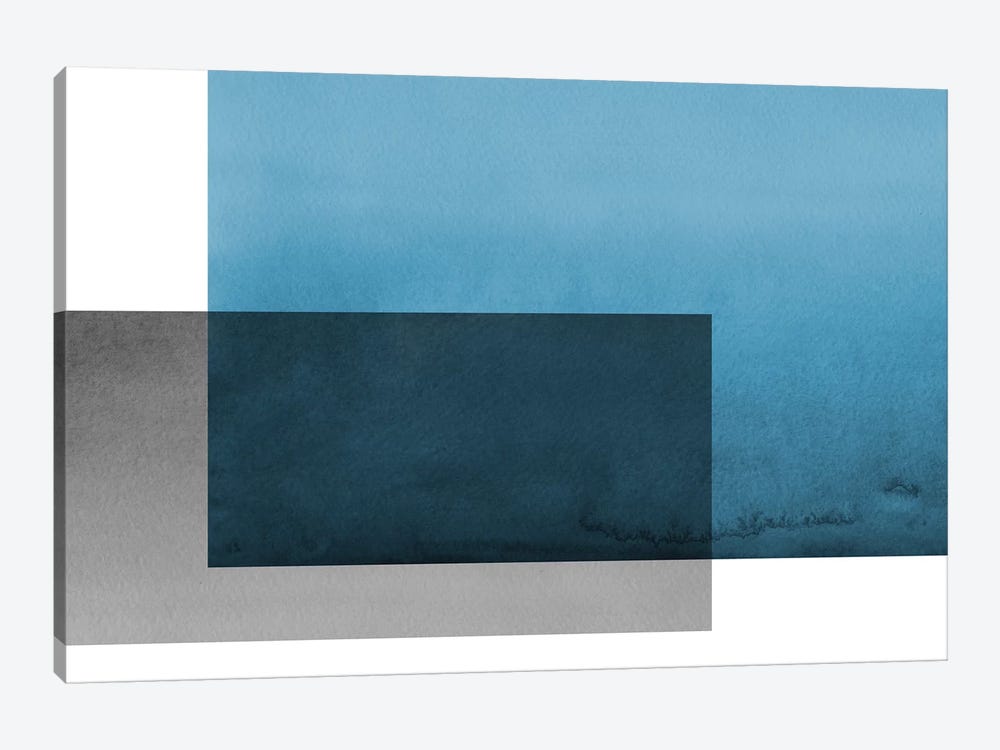 Colorblock Blue Gray by The Maisey Design Shop 1-piece Canvas Artwork