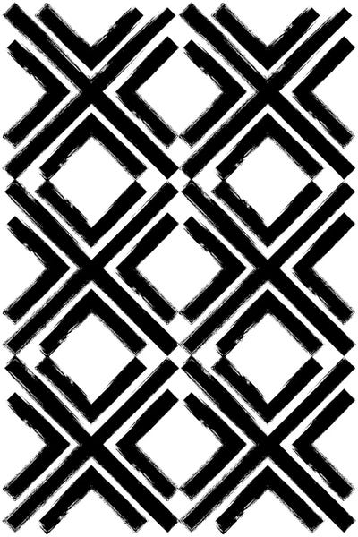 Cross Pattern Black by The Maisey Design Shop metal wall art