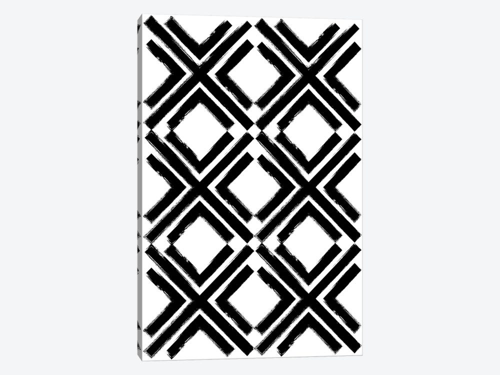 Cross Pattern Black by The Maisey Design Shop 1-piece Art Print