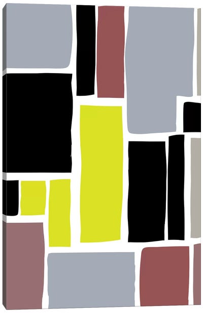 Multi-Colored Cutout Blocks Canvas Art Print - The Maisey Design Shop