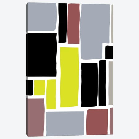 Multi-Colored Cutout Blocks Canvas Print #TMD20} by The Maisey Design Shop Canvas Art