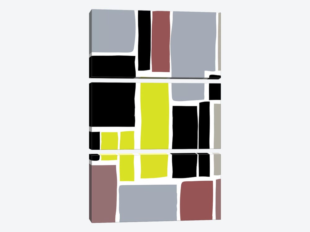 Multi-Colored Cutout Blocks by The Maisey Design Shop 3-piece Canvas Art