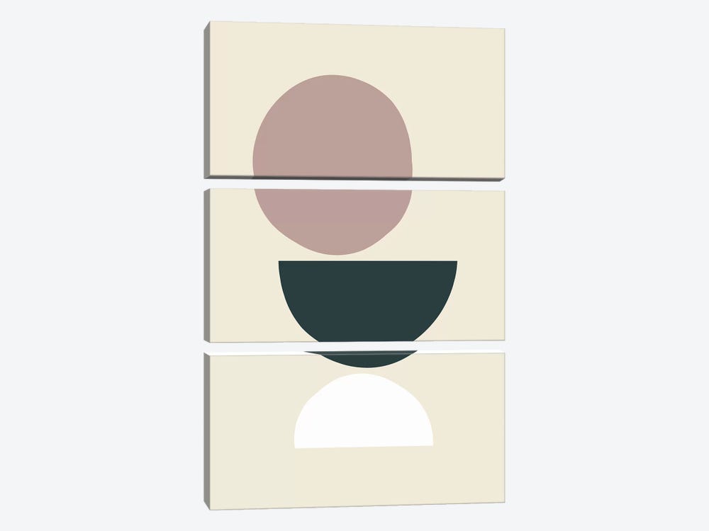 Mid-Century Shapes I by The Maisey Design Shop 3-piece Canvas Print
