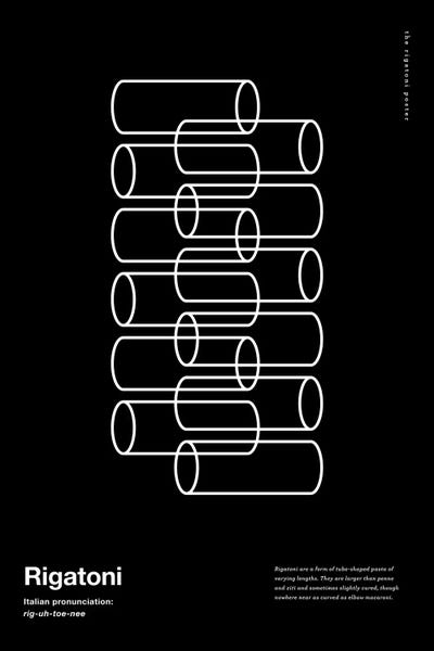 Black & White Minimalist Décor: Rigatoni by The Maisey Design Shop