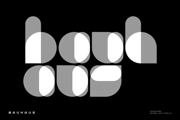 Black & White Minimalist Décor: Bauhaus I by The Maisey Design Shop