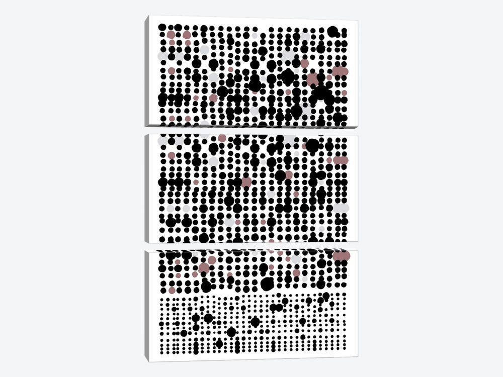 Rows Of Dots II by The Maisey Design Shop 3-piece Canvas Art Print