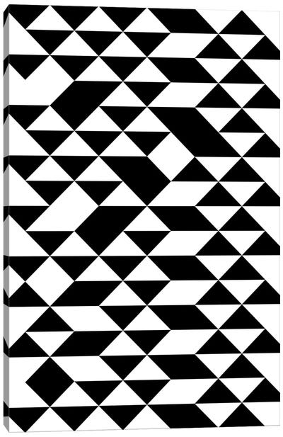 Triangle Pattern Canvas Art Print - Black & White Patterns