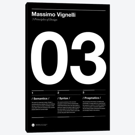 Vignelli's Three Principles of Design Canvas Print #TMD52} by The Maisey Design Shop Canvas Art Print