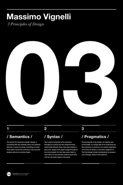 Black & White: Vignelli's Three Principles of Design by The Maisey Design Shop