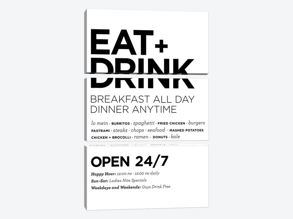 Eat + Drink by The Maisey Design Shop 3-piece Art Print
