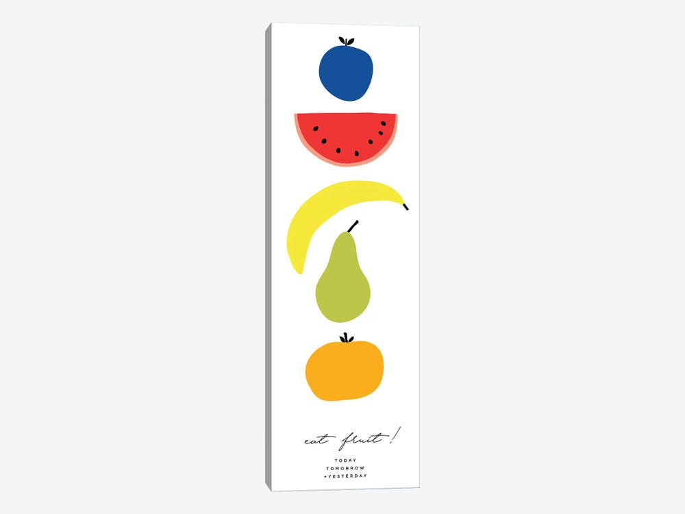 Multi-Colored Fruit Set by The Maisey Design Shop 1-piece Canvas Wall Art