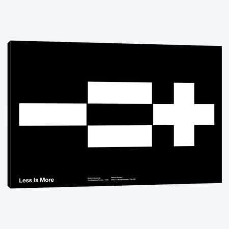 Less Equals More on Black Canvas Print #TMD63} by The Maisey Design Shop Canvas Wall Art