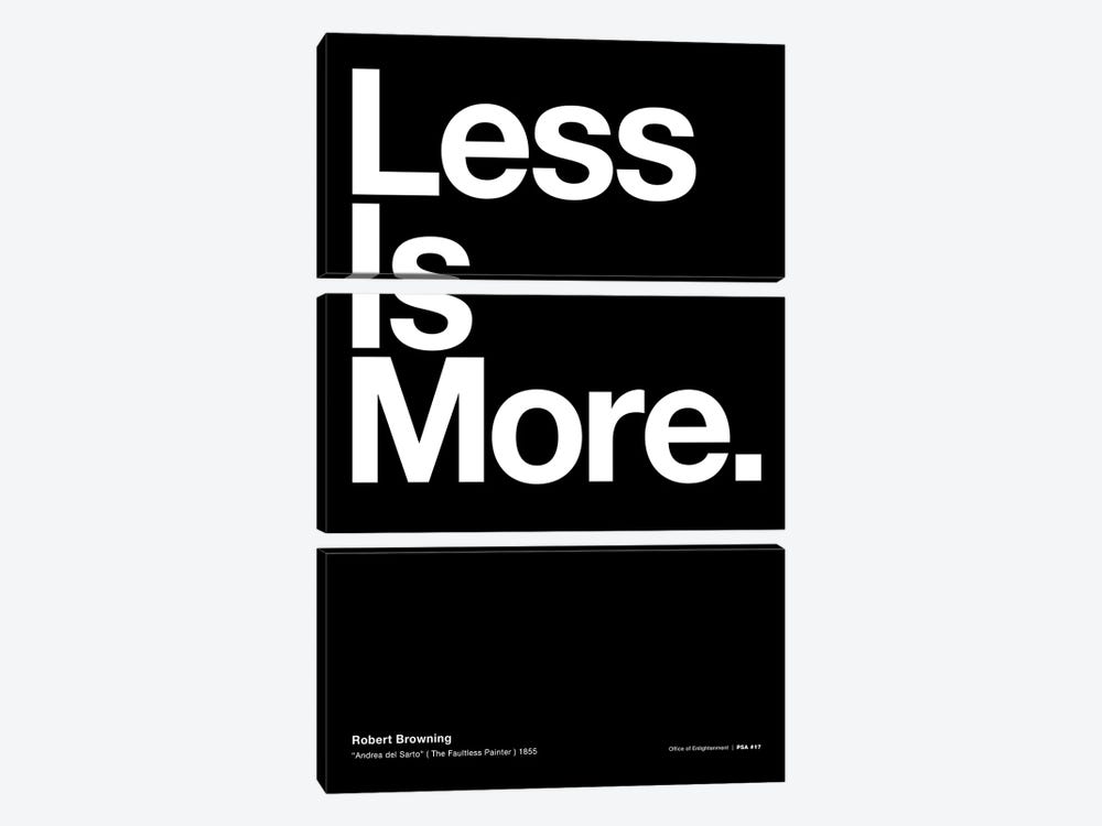 Less Is More (from "Andrea del Sarto" by Robert Browning) by The Maisey Design Shop 3-piece Canvas Artwork