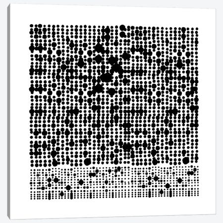 Black+White Dot Gallery Wall I Canvas Print #TMD7} by The Maisey Design Shop Canvas Art Print