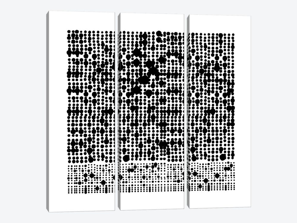 Black+White Dot Gallery Wall I by The Maisey Design Shop 3-piece Canvas Art Print