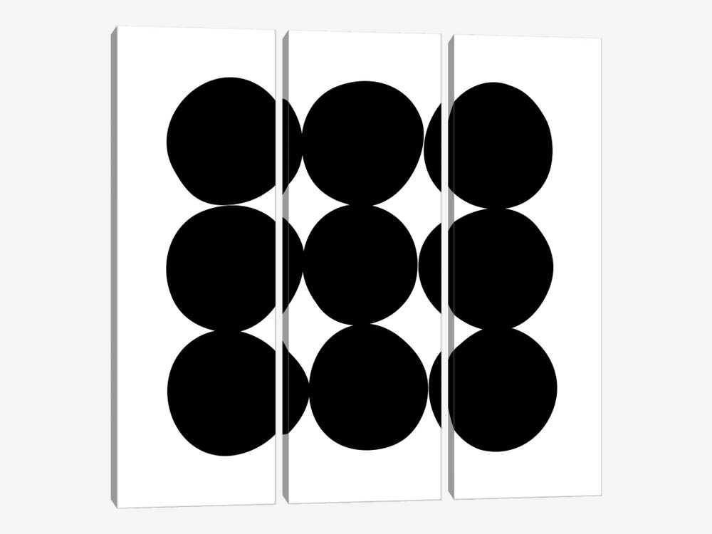 Black+White Dot Gallery Wall II by The Maisey Design Shop 3-piece Canvas Artwork