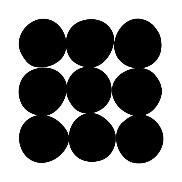 Bauhaus: Black+White Dot Gallery Wall II by The Maisey Design Shop