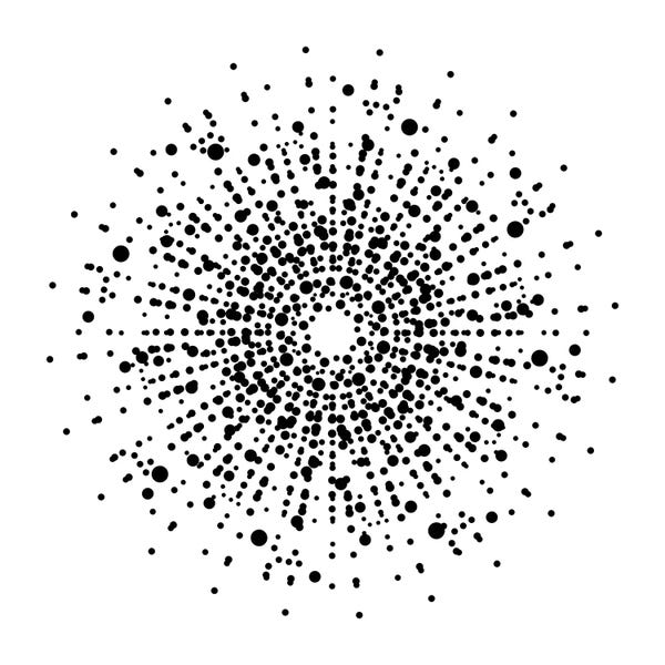 Black & White Minimalist Décor: Black+White Dot Gallery Wall III by The Maisey Design Shop