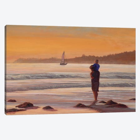 Fathers Day at Sunset Canvas Print #TMI15} by Tom Mielko Art Print