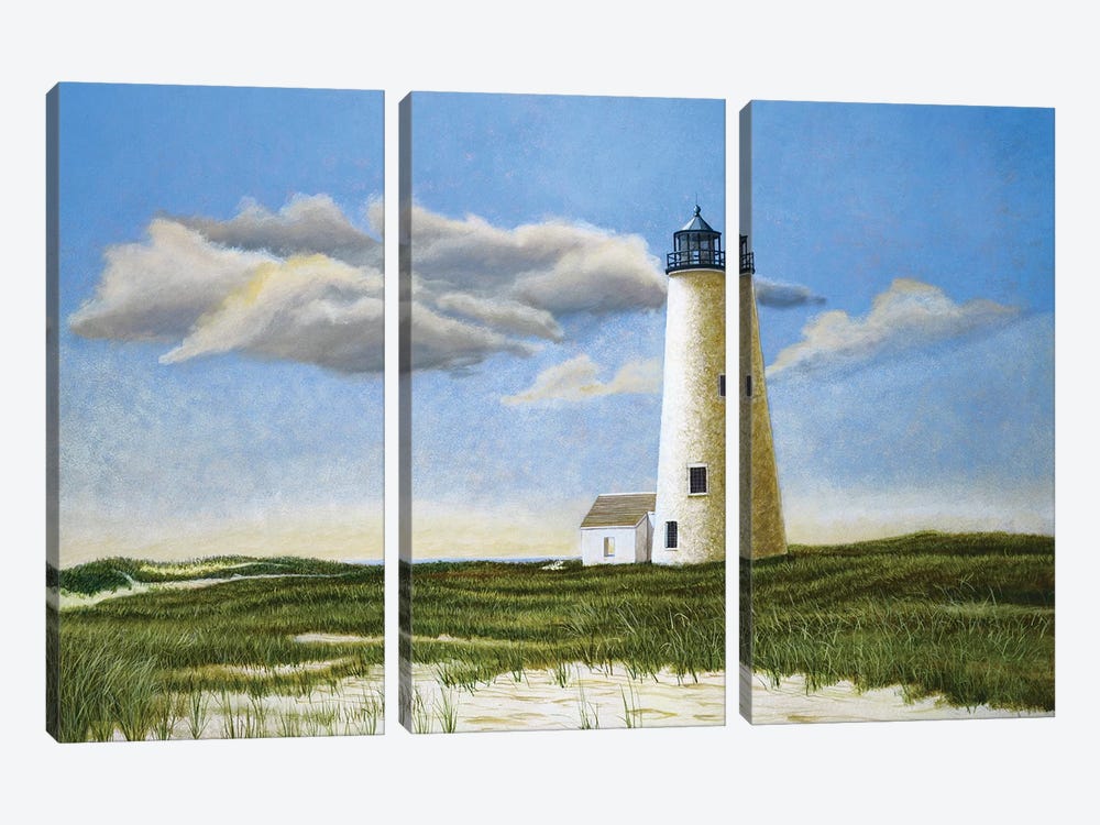 Great Point Light by Tom Mielko 3-piece Canvas Print