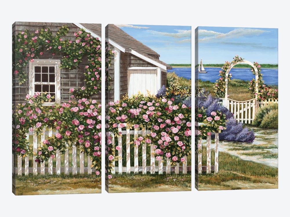 Harbor Roses by Tom Mielko 3-piece Art Print