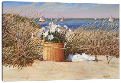 Lazy Days of Summer Canvas Art Print - Sandy Beach Art