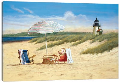 Nantuket Rendezvous Canvas Art Print - Coastal Sand Dune Art
