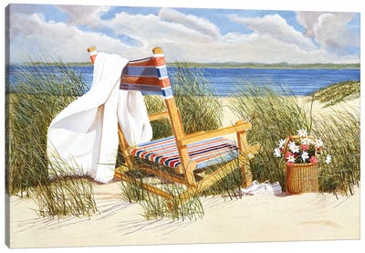Romantic Hideaway Canvas Art Print - Coastal Sand Dune Art