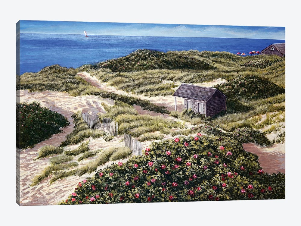Steps Beach by Tom Mielko 1-piece Canvas Art