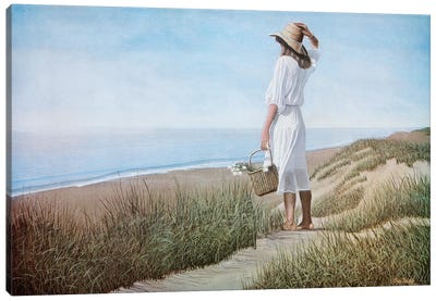 Summer Breeze Canvas Art Print - Coastal Sand Dune Art